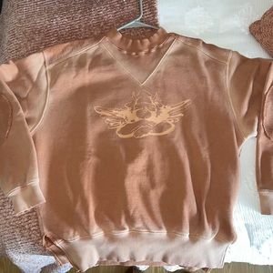 Boys Lie Crewneck, One Size, burnt sienna color